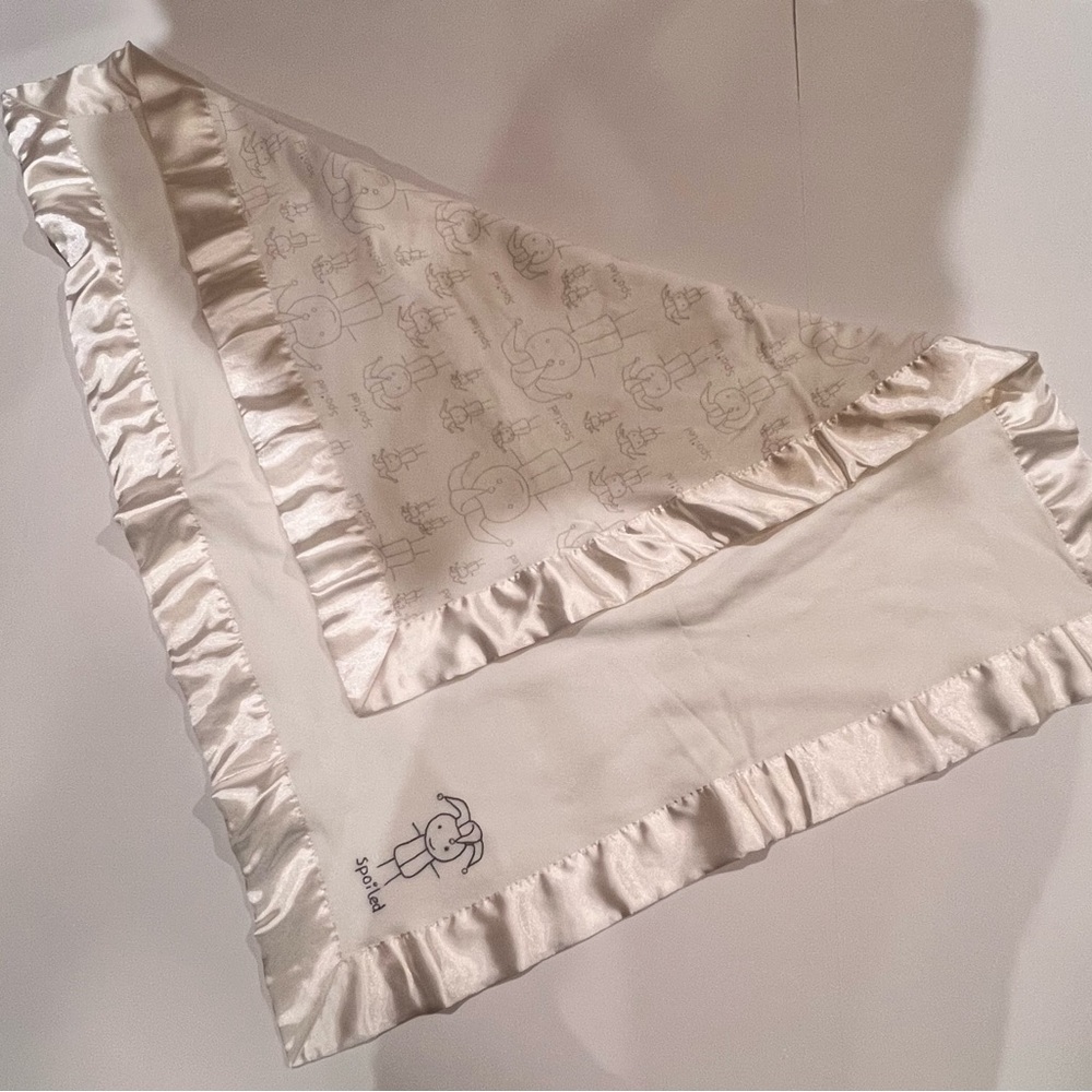 Gymboree vintage blanket. Spoiled. Cream